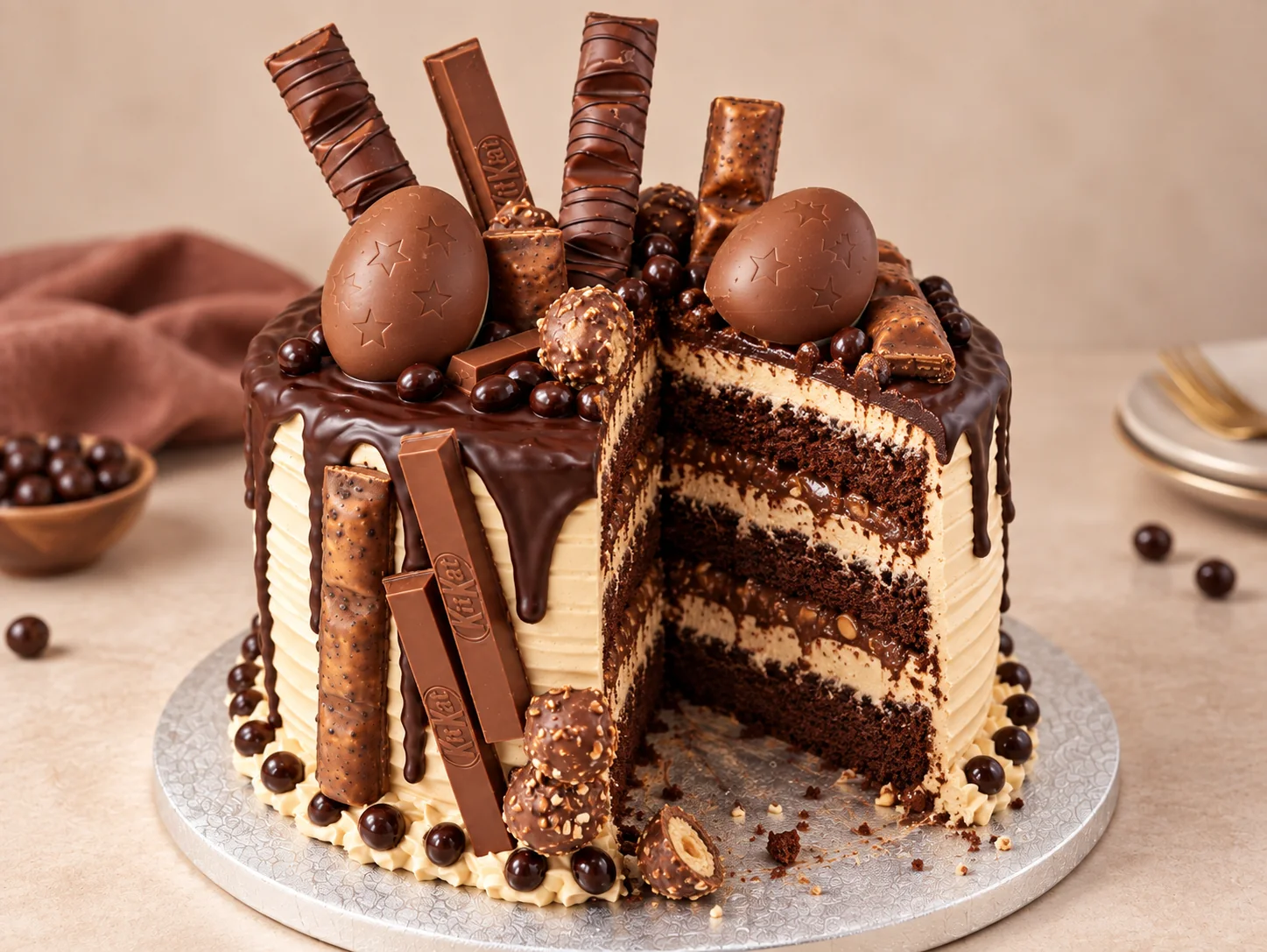Xocolata per dins, amb les capes i el farcit artesà
